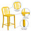 Tabouret de comptoir de 24 po en métal de qualité commerciale avec repose-pieds Carouthers par Flash Furniture-70482176-33123343