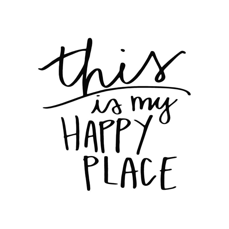 «Happy Place 2», reproduction sur toile tendue, H 12 po x l 12 po