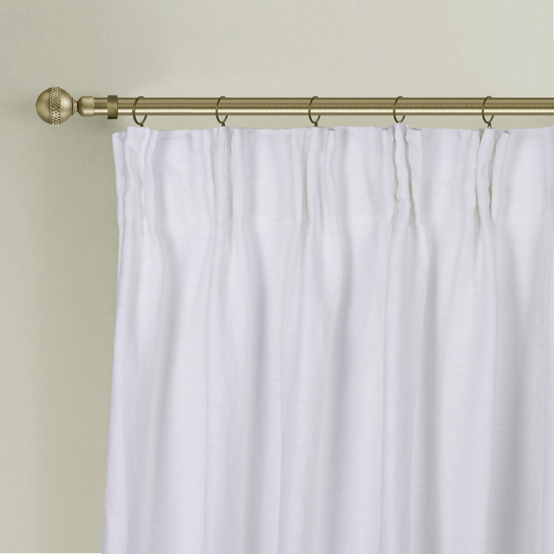 Newport Blackout Curtain Single Panel, 50" W x 64" L, White
