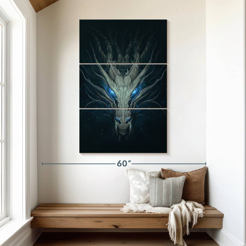 Kelan Blue Eyed Dragon, 50" H x 32" W