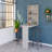 Wall Foldable Table With Multiple Shelves, Light Gray