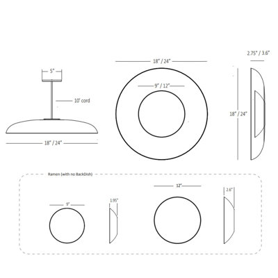 Ramen LED Flush Mounted Sconce