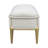 Scotts Square Chenille Accent Bench - Light Champagne