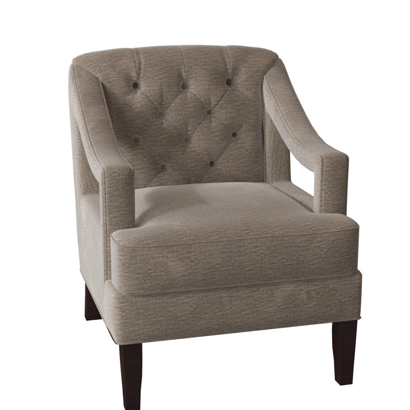 Armchair, Gray, Black Walnut