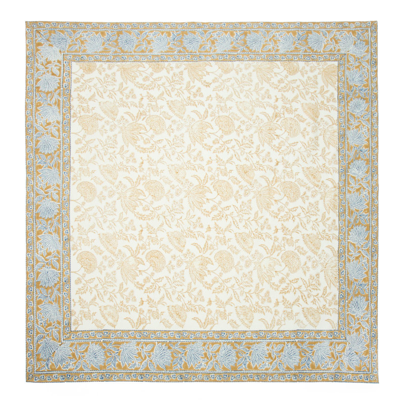 Nappe Quinlan - Bleu / Brun - 59 po x 59 po, 59 po carré