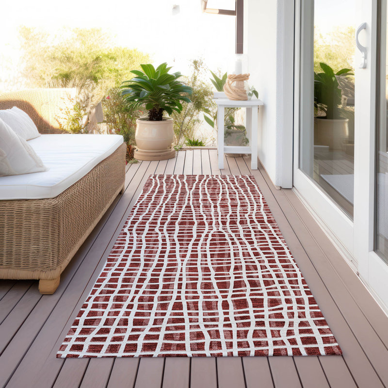  Finck Non-Slip Indoor / Outdoor Door Mat, Runner 2'3" x 7'6"