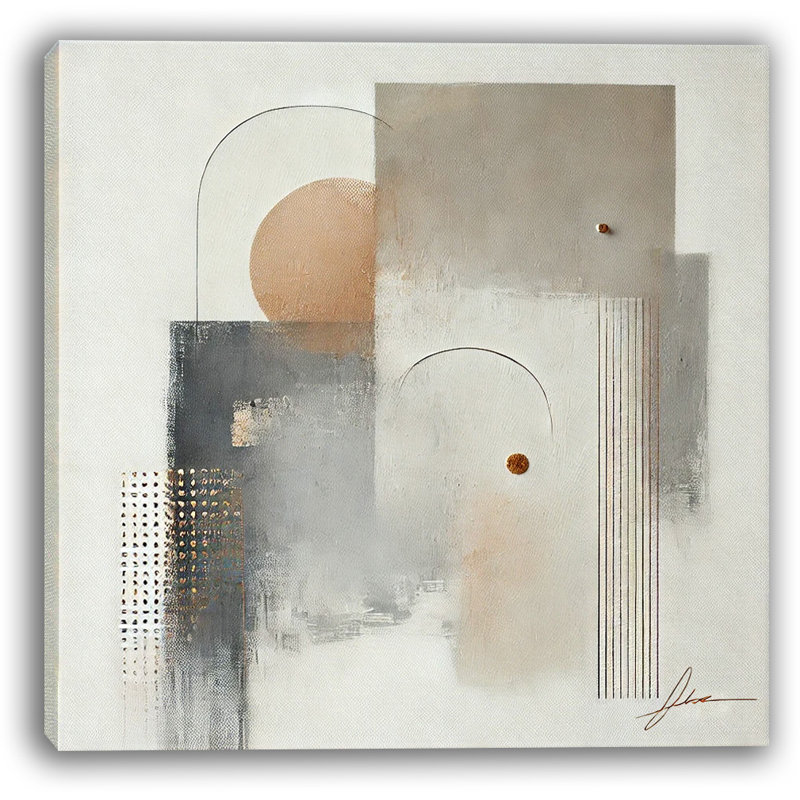 «Serene Abstract Harmony: Minimalist», art mural sur toile, H 20 po x l 20 po x P 1,5 po