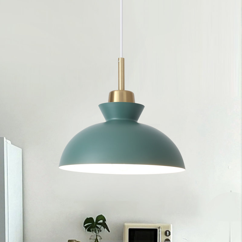 Luminaire suspendu simple à 1 lumière Gibran, Rose
