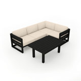 Avion Classic 5 Piece Sectional Set - Black - Cast Lagoon