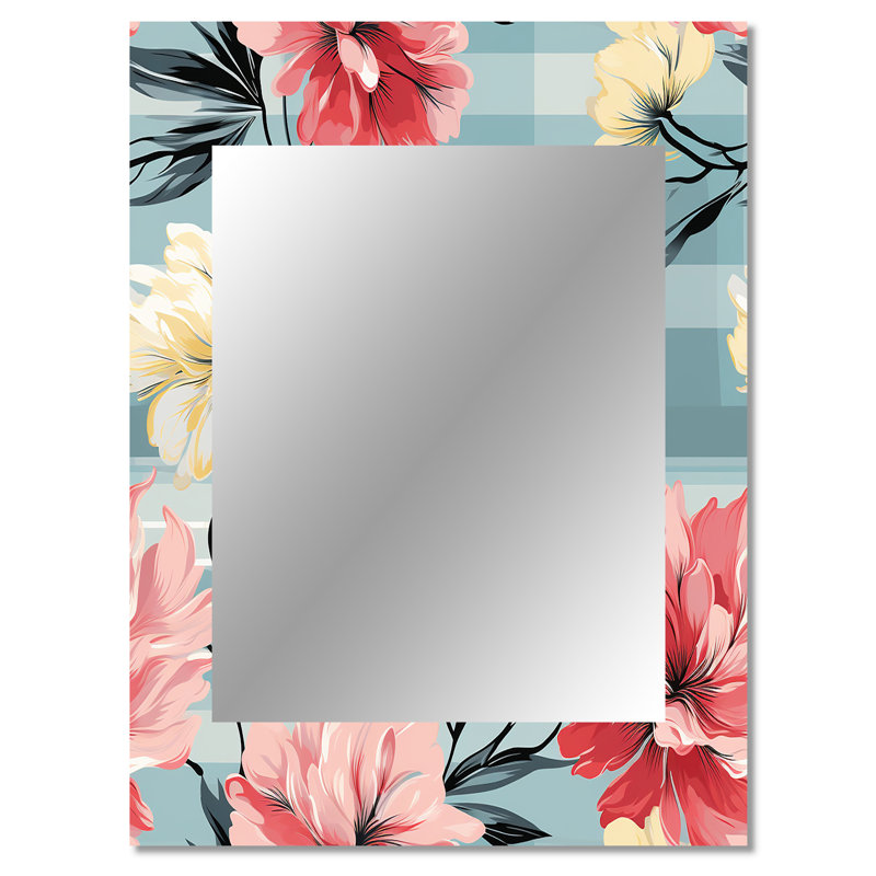 Anissia Contemporary Clan Pla - grand miroir mural à pois, miroir unique moderne, impression d'art en métal, 40 po x 30 po