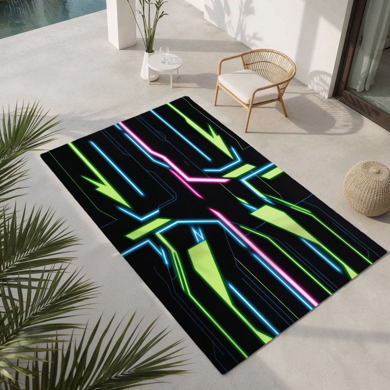 Tapis intérieur et extérieur Velocity Shift, Rectangle 1 pi 6 po x 2 pi 6 po