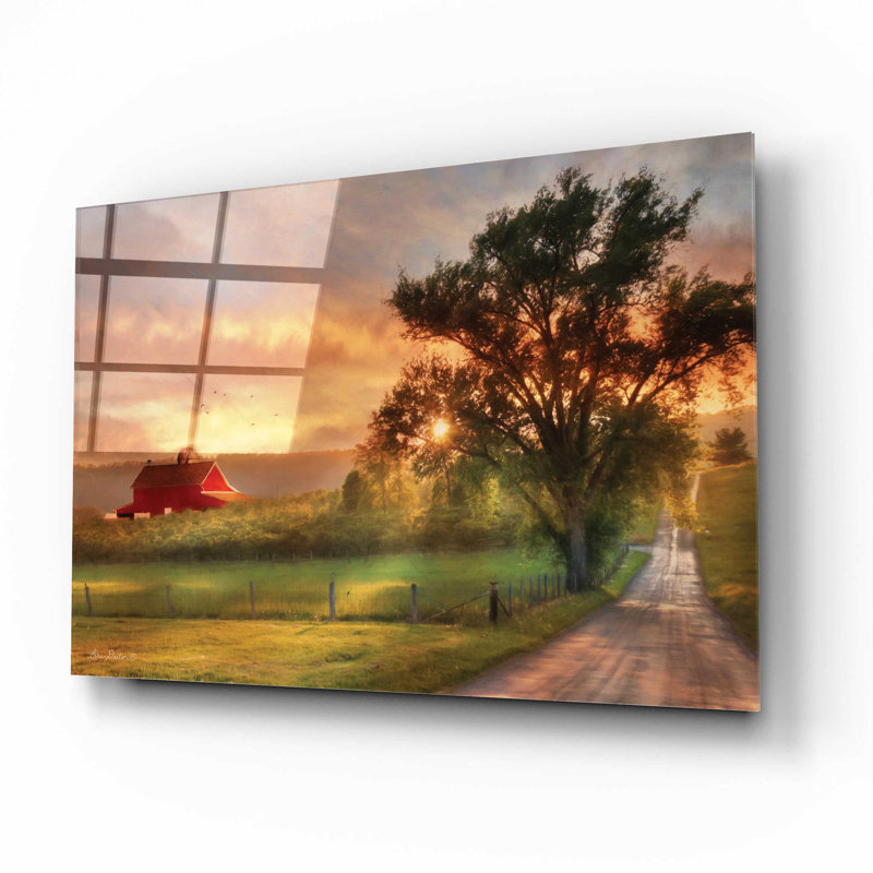Country Lane Sunset - impression sans cadre, H 12 po x l 16 po x P 0,13 po
