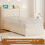 Grand cadre de lit simple de 49,2 po avec tiroirs de rangement, lit plateforme tapissier en velours avec tête de lit à oreilles, lumières à DEL et station de charge, aucun sommier nécessaire, silencieux, beige-1760725774-1760725782