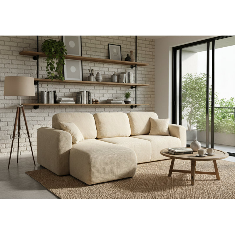 Safila 3 Seater Sofa Bed, Left Hand Facing Corner Sofa