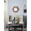 Miroir hexagonal en bois 18,5 po X