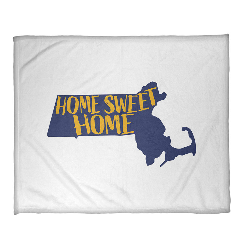 Jeté polaire home massachusetts, l 52,5 po x L 62,5 po, Bleu marine