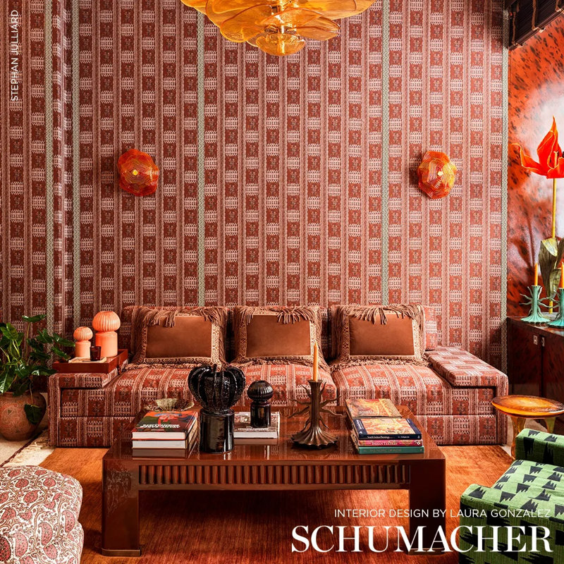 Maracena Jacquard Fabric, Red