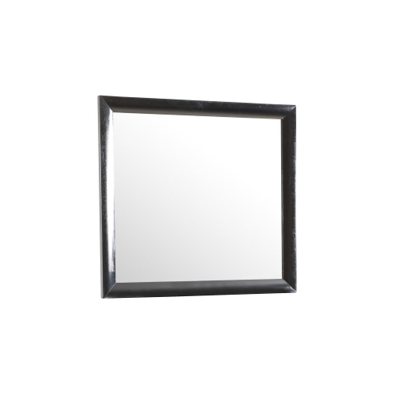 Miroir mural Burlington, Noir, Rectangle, 39 po x 35 po