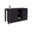 De bureau H 28,5 po, 2 portes, 5 tablettes, 2 pieds, wengé noir - Bureau à domicile-133602549