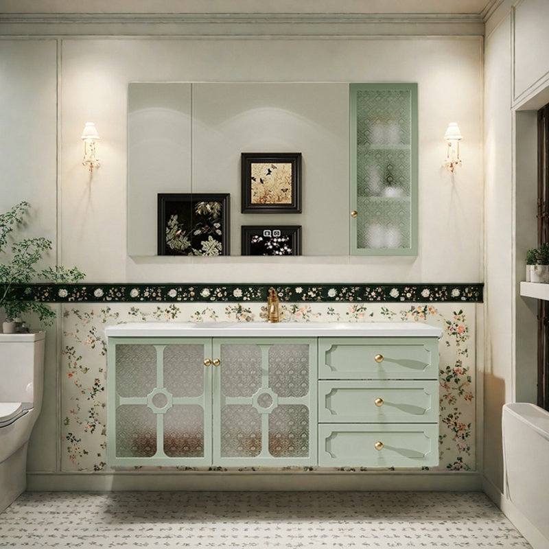 Nordic style modern simple bathroom cabinet