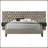 Light Brown Upholstered Queen Wall Panel Bed