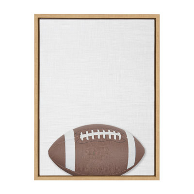'Football Portrait Colour' by Uniek- Floater Frame Photograph Print on Canvas