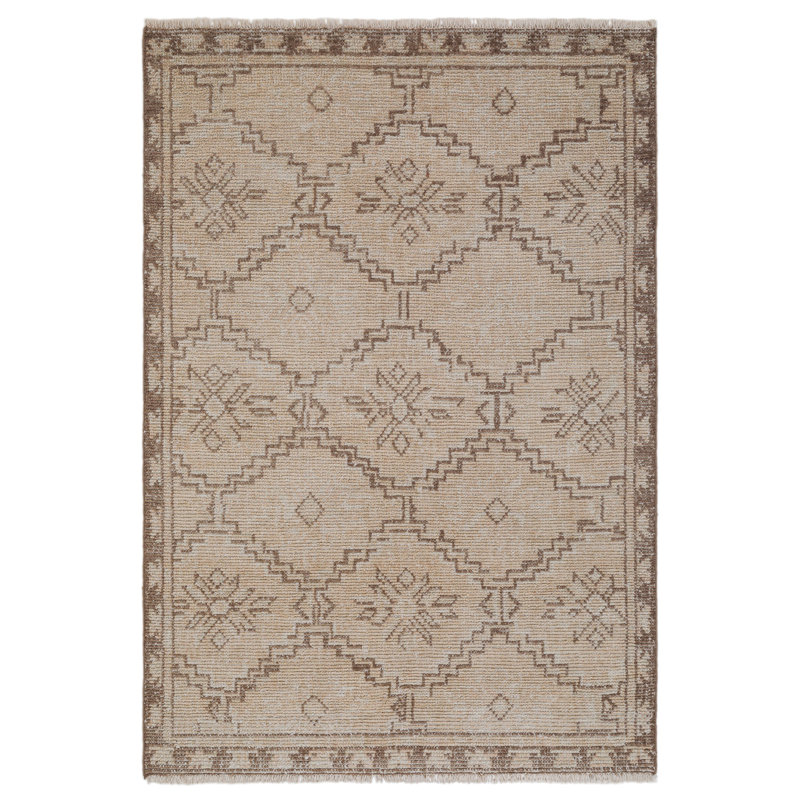 Tapis Paul en laine noué à la main Putney, Rectangle 8 pi 9 po x 11 pi 9 po