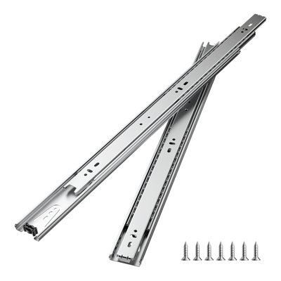 Glaciers de tiroir, 50,8 cm (20 po), 10 paires, rails à billes à extension complète pour armoire, capacité de charge de 45 kg (100 lb), glissières latérales robustes pour tiroirs de commode, glissières de tiroir pour le remplacement de tiroirs de cuisine à faire soi-même