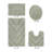 Hugo Premium 100% Cotton 2370 GSM 4-Piece Tufted Bath Rug Set with Non-Slip Spray Latex Backing, OEKO-TEX® Certified, Super Absorbent & Machine Washable, Dark Sage-311034145-327415072