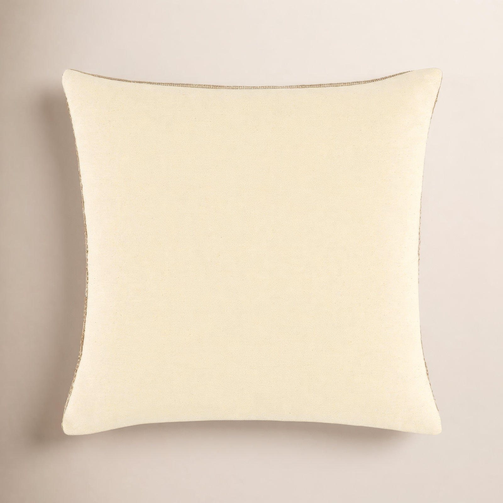 Dalton  Accent Pillow Cover & Insert, Pillow Cover Only - No Insert, Tan/Beige, Square 22"