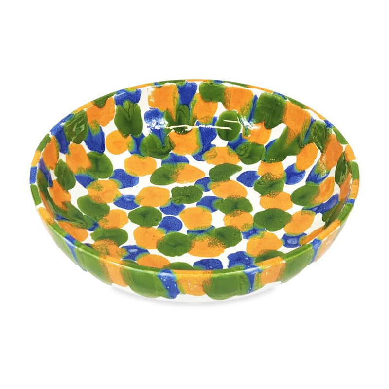 Verano Spanish Ceramics Ceramic Salad Bowl, Blue