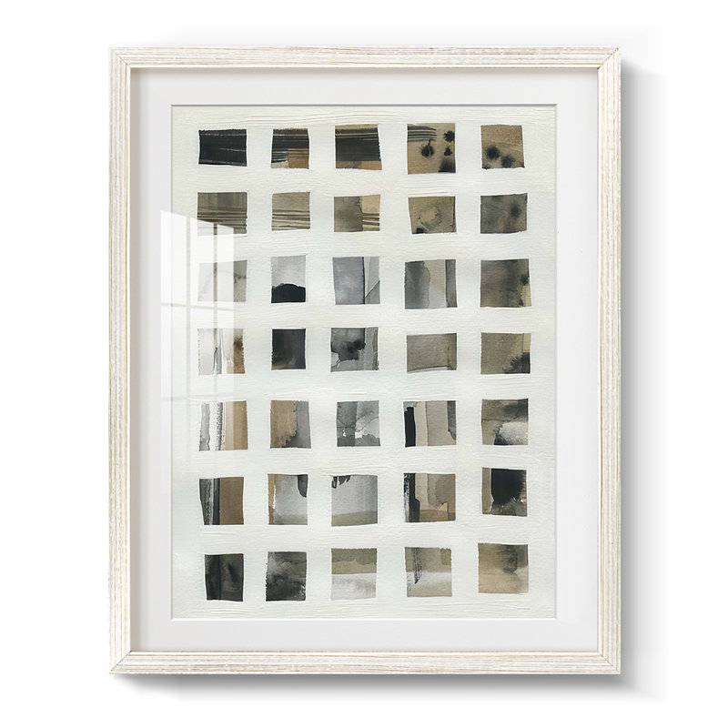 Grid of Grit II - Impression encadrée, H 19,5 po x l 16,5 po, Blanc