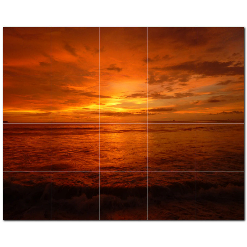 Murale décorative en céramique 4,25 po x 4,25 po