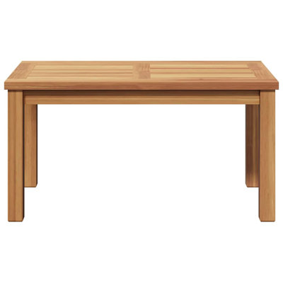 Table basse vidaXL en bois de teck massif brun 27,56 x 15,75 x 14,17