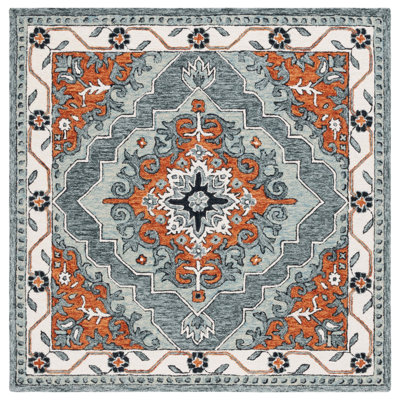 Dinkens Hand Tufted Wool/Cotton/Latex Rug in Brown/Gray
