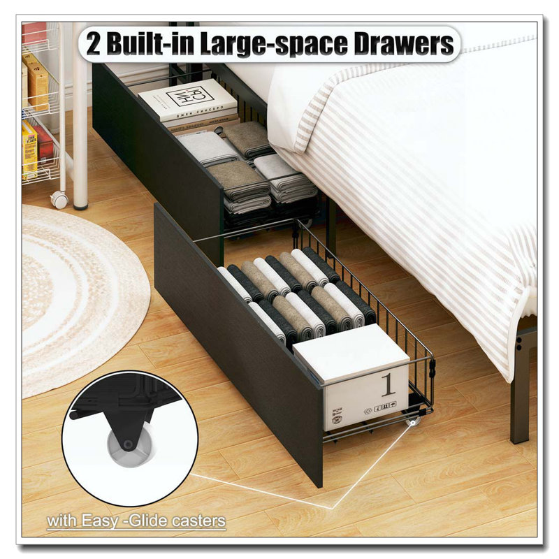 Full Corner Daybed, Black, Full/Double 