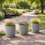 Suvanna Pot Planter Concrete Effect Recycled Plastic Outdoor Planter-119308121-119308123