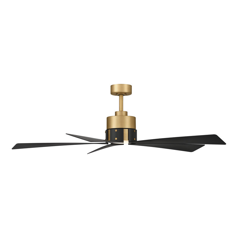 Ventilateur de plafond intelligent 54 "5CCT Oovin, Charbon, Laiton