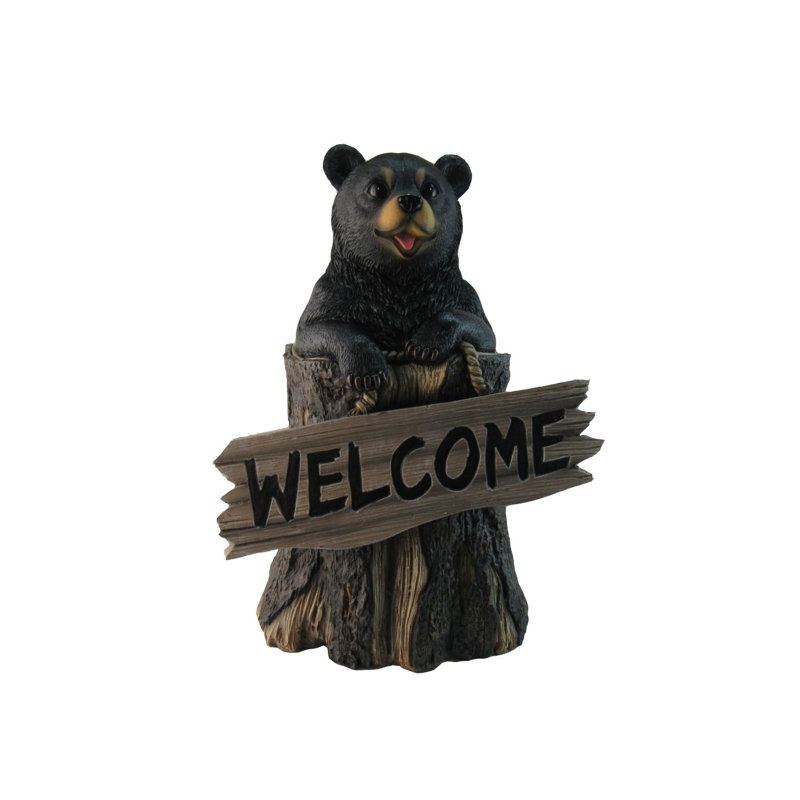 Enseigne de statue welcome bear Erica