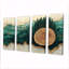 Paysage de forêt de pins dans une glissoire en bois III - Art mural arbre - ensemble d'art mural traditionnel-768376049-768376052