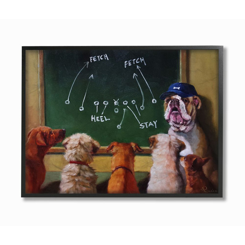 «Dog Football Team», ensemble d'impression sur toile, Toile tendue, H 16 po x l 20 po