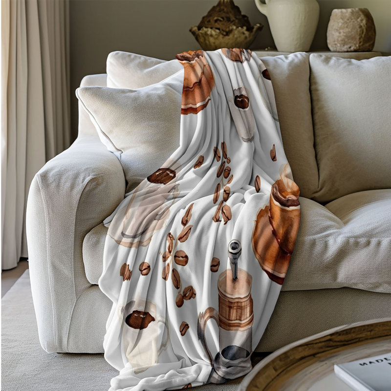 Latte Hues - couverture de qualité supérieure 1 pièce, Grand lit
