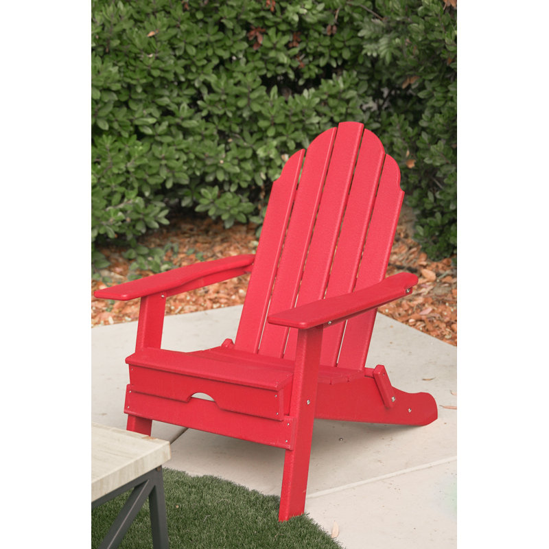 Chaise Adirondack pliante en résine alanson, Rouge