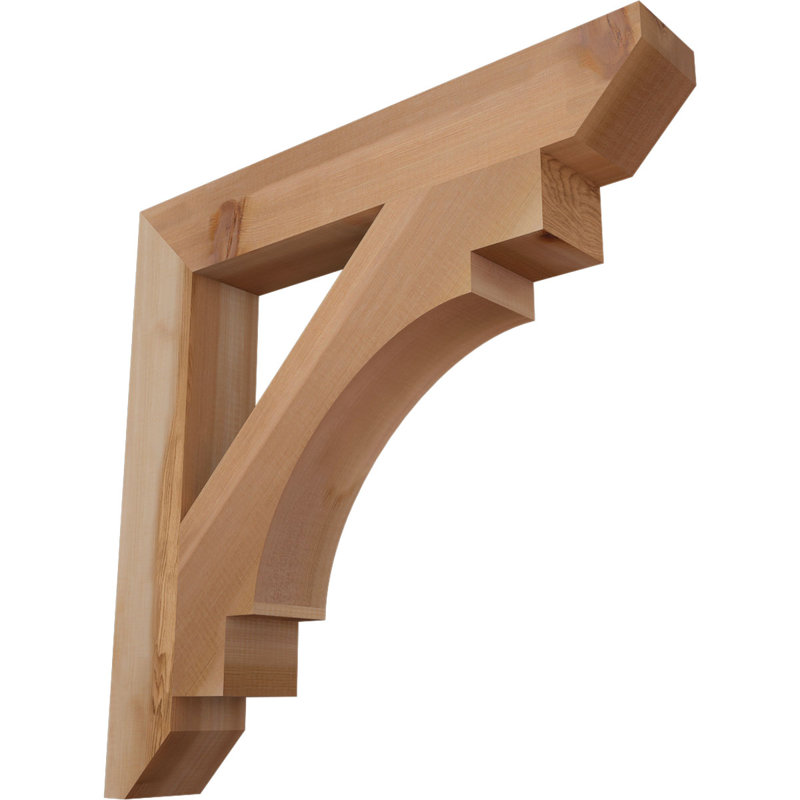 Support en bois / corbeau, Cèdre rouge de l'Ouest (lisse), H 26 po x l 3,5 po x P 26 po
