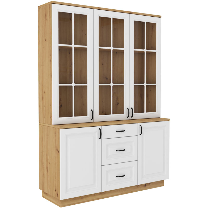 Devyne Display Cabinet, White/Brown
