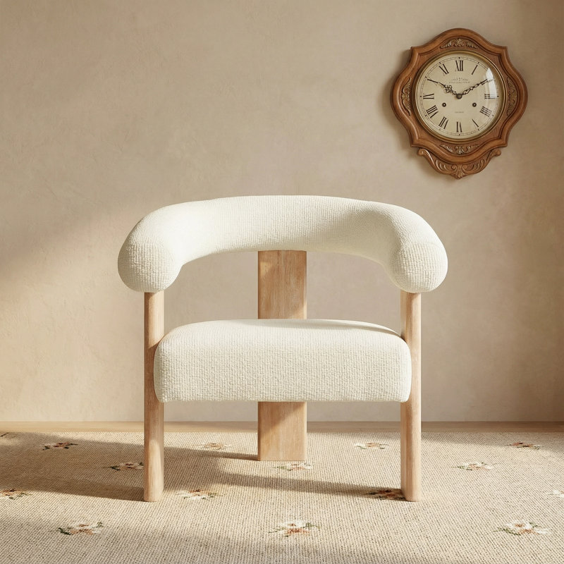Chaise d'appoint Mamanbai, Chenille crème