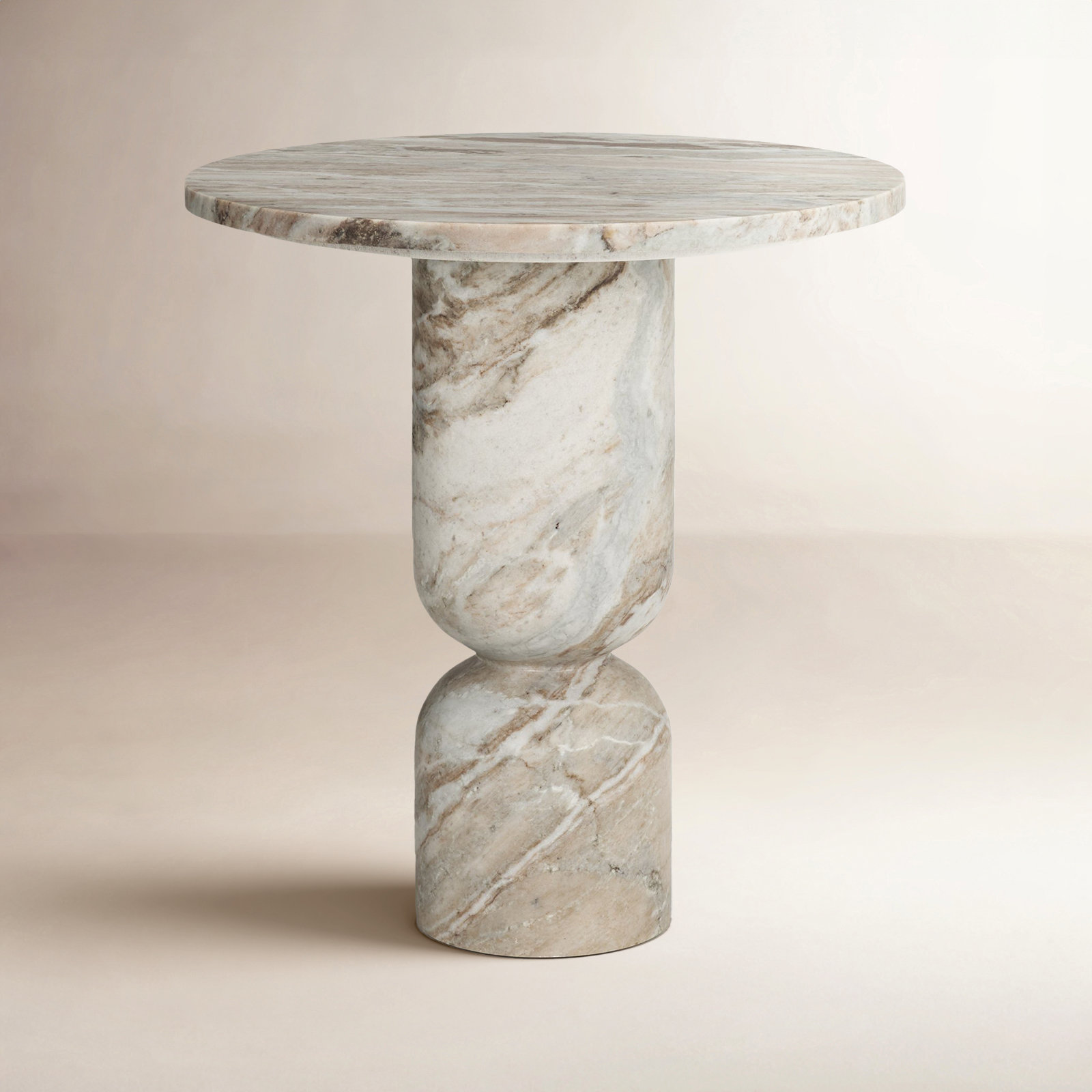 22" Genuine Marble End Table