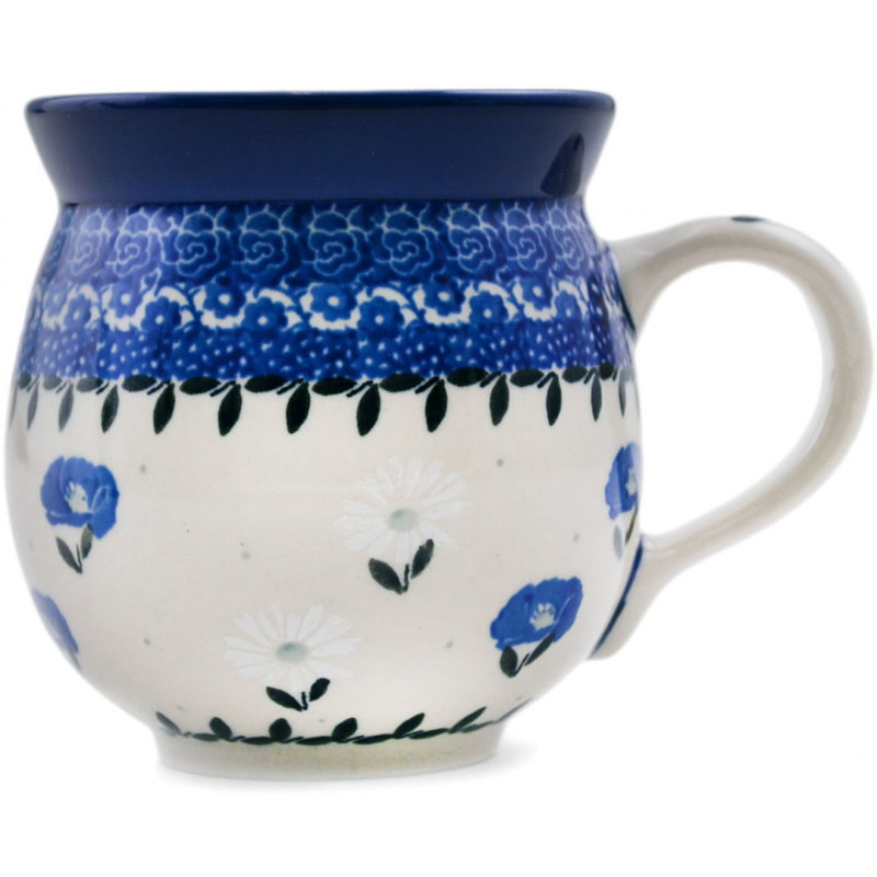 Tasse à bulles en grès poli 15 oz - Poppies In The Snow, 12