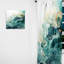 Rideau obscurcissant abstrait sarcelle - bleu sarcelle - minimalisme Serenity In Motion-107831586