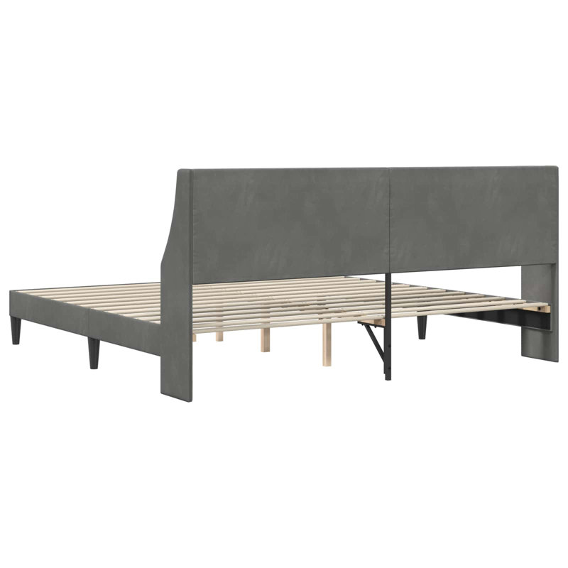 Upholstered Bed Frame, Super King (6'), Grey
